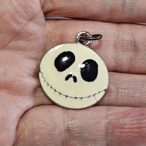 *Sale* Nightmare Before Christmas Jack Skellington White Face Enamel Pendant